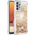 thumbnail image 3 of Compatible with Samsung Galaxy A32 5G Case Glitter Luxury Cute Love Liquid Quicksand Clear Soft TPU Girls Women Stylish Bumper Shockproof Protective Case for Samsung Galaxy A32 5G Golden YB, 3 of 12