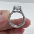 thumbnail image 5 of Luxury Round Cut Sterling Silver S925 Sterling Silver Engagement Ring CZ Engagement Ring - Round Cut Ring - Cubic Zirconia Ring - Sterling Silver Ring, 5 of 5