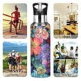 thumbnail image 7 of Yayeee 33oz Insulated Water Bottle Double Wall Stainless Steel with Flip Straw Lid, Serene Floral Pattern, 7 of 7
