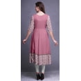 thumbnail image 4 of Bimba Robe Anarkali Imprimée Ethnique Pink2 Ikat Longue Robe Maxi Kurtis Indiennes pour Femmes Kurti Ethnique X-Small, 4 of 5