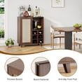 thumbnail image 6 of Dtwnek 34 Inch Wine Bar Cabinet Sideboard with Wine Racks, Buffet Storage Cabinet for Dining Room, Kitchen, Living Room, Dark Brown, 6 of 9
