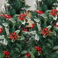 thumbnail image 4 of 8/2M Artificial Acebo Hoja Vid Bayas Rojas Flor de Pascua Navidad Ratán Interior Fiesta Árbol de Navidad Corona Decoración, 4 of 5