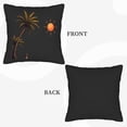 thumbnail image 6 of Set of 2 Throw Pillow Covers 18x18in - Warm Tropical Sunset Design with Palm Trees for Couch Bed Car Decor, 6 of 8