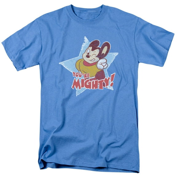 Mighty Mouse Youre Mighty Adult 18/1 T-Shirt Carolina Blue
