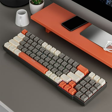 ITIGOITIE Wired E-Sports Mechanical Keyboard, Full-Key Hot Swappable, RGB Backlighting, 78-Key Layout, Orange