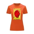 thumbnail image 1 of Playera Blusa El Corazon De La Loteria Mexicana Tradicion Mexicana Color Anaranjado Talla Chica Marca Emil SaEs, 1 of 4