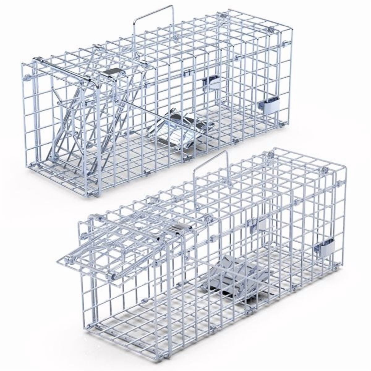 imerelez 2-Pack Humane Mouse Traps – Instant-Lock One-Way Door, 2 mm Galvanized Metal, Safe for Kids & Pets, Indoor/Outdoor Reusable Catcher, Easy-Set & Release