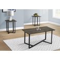 thumbnail image 3 of Monarch Specialties Table Set, 3pcs Set, Coffee, End, Living Room, Cream Stone Laminate, Black Metal, Contemporary, Modern, 3 of 3