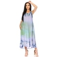 thumbnail image 5 of Sakkas Liza Women's Casual Summer Maxi Caftan Sleeveless Dress Boho w/Pockets Nice - 482104-GreyGreen - One Size, 5 of 5