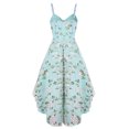 thumbnail image 3 of Vestido sin mangas con hombros descubiertos y estampado sexy para mujer Mini vestido de princesa con cuello en V Fridja  hj4558, 3 of 5