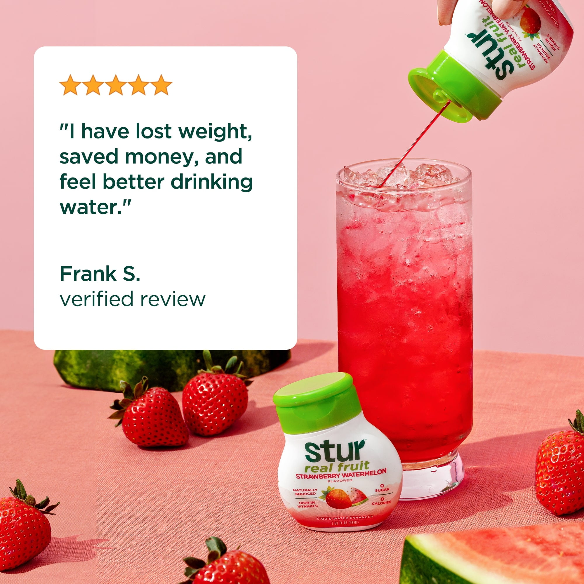 (6 pack) Stur Strawberry Watermelon Drink Mix, Liquid Water Enhancer, Sugar-Free, 1.62oz