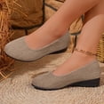 thumbnail image 6 of CQONEPT Womens Ballet Flats Business Office Work Dress Shoes Low Wedge Round Toe Slip Ons Comfortable Dressy Casual Flats Shoes Khaki 42, 6 of 6