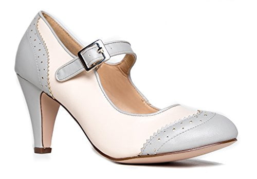 cream kitten heel shoes