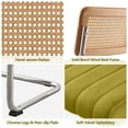thumbnail image 5 of ANMINY Rattan Bar Stools, Set of 3, 30" Counter Height, Velvet Armless Bar Stools with Cane Back Mid Century Modern Chair for Home Office Kitchen Island, 5 of 10