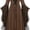 Brown, variant on Witch Costume for Women Gothic Renaissance Medieval Vampire Dress Dramatic Bat Sleeve High Low Hem Masquerade Party Outfit Adult Dark Fantasy Apparel