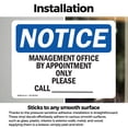 thumbnail image 2 of (2 Pack) Manager's Office By Appointment Only Please OSHA Notice Sign, 2 of 6