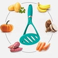 thumbnail image 2 of 1Pcs Silicone Potato Masher for Mashing Potatoes Vegetables, Non Scratch Comfort Grip Masher for Cooking Baking, 10X3In (Silver1), 2 of 9