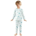 thumbnail image 3 of joogoo Pickleball Blue 2 Piece Long Sleeve Tee and Pants Cotton Pajama Set 6Y, 3 of 7