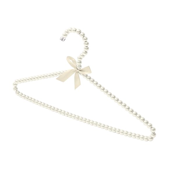 Percha con lazo de perlas sintéticas para vestidos de novia y vestidos de noche. Percha decorativa de plástico con hombros antideslizantes. Percha de ropa en forma de arco para almacenamiento en