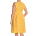 thumbnail image 2 of Vestido de mujer Anne Klein a rayas Entallado y acampanado amarillo 12, 2 of 2