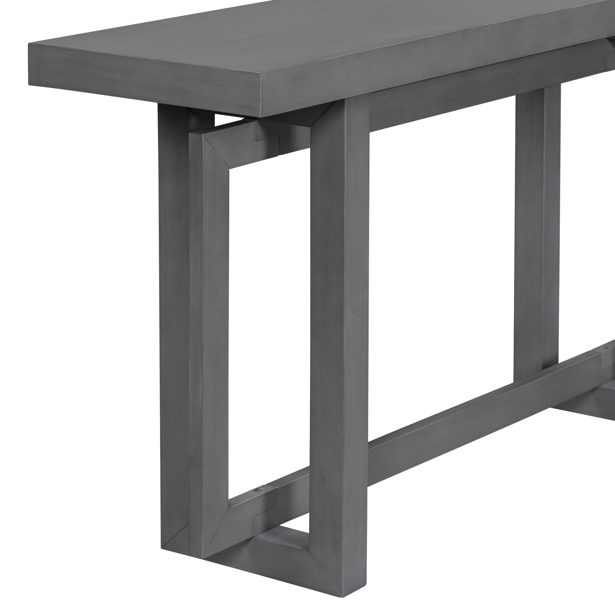Harper & Bright Designs Wood Narrow Console Table , Extra Long Entryway Table for Hallway and Entryway , Dawn Grey