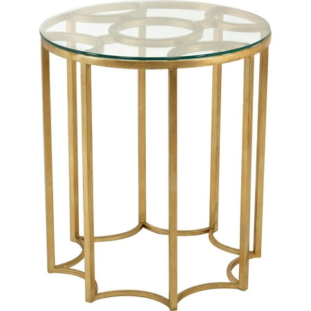 Safavieh Couture High Line Collection Ivana Gold Leaf Side Table Safavieh Couture High Line Collection Ivana Gold Leaf Side Table