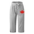 thumbnail image 3 of Zylarhe Women's Pants Women's Casual Capri Pants Stretchy Comfortable Yoga Workout Running Soft Breathable Lightweight with Pockets, 3 of 3