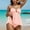 01 Pink, variant on Awdenio Bikini Sets for Women Two Piece Halter Cut Out Bathing Suits Tummy Control Swimsuit Flowy Swimwear