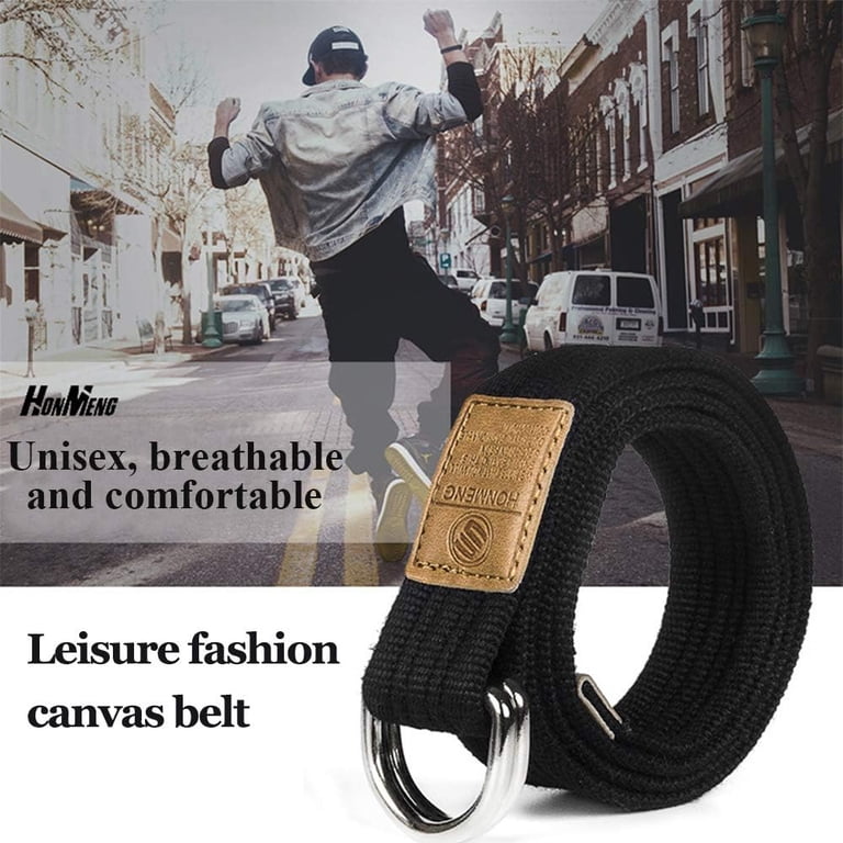 Hantier Canvas Web Belts 3 Pack Adjustable Double D-Ring  display picture 3