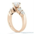thumbnail image 3 of Round Cut Charles & Colvard Moissanite 5-Stone Engagement Ring in 14k Rose Gold, 3 of 5