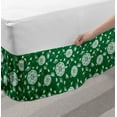 thumbnail image 2 of Dandelion Bed Skirt, Pattern of Continuing Botanical Seeds on a Green Tone Background, Elastic Bedskirt Dust Ruffle Wrap Around for Bedding Decor, 4 Sizes, Forest Green Green, by Ambesonne, 2 of 2