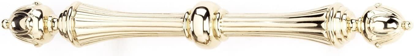 Alno A6904-PB/NL Ornate 4-1/2" Center To Center Bar Cabinet Pull - Brass