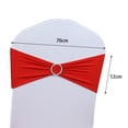 thumbnail image 6 of Chair Sashes Solid Color Pleated Elastic Washable Lightweight Wedding Decoration Round Buckle Anti-slip Dustproof Chair Back Bands for Prom, 6 of 8