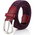 thumbnail image 1 of Braided Canvas Woven Elastic Stretch Belts for Men/Women/Junior with Multicolored, 1 of 6