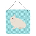 thumbnail image 1 of Hermelin Rabbit Blue Check Wall or Door Hanging Prints, 6 x 6 in., 1 of 1