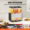 thumbnail image 6 of Commercial Beverage Dispenser 12L x 3 Tanks Cold Juice Ice Drink Dispenser, 6 of 6