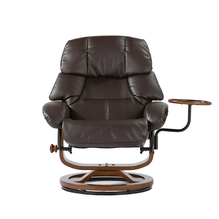 Southern enterprises leather sale recliner and ottoman