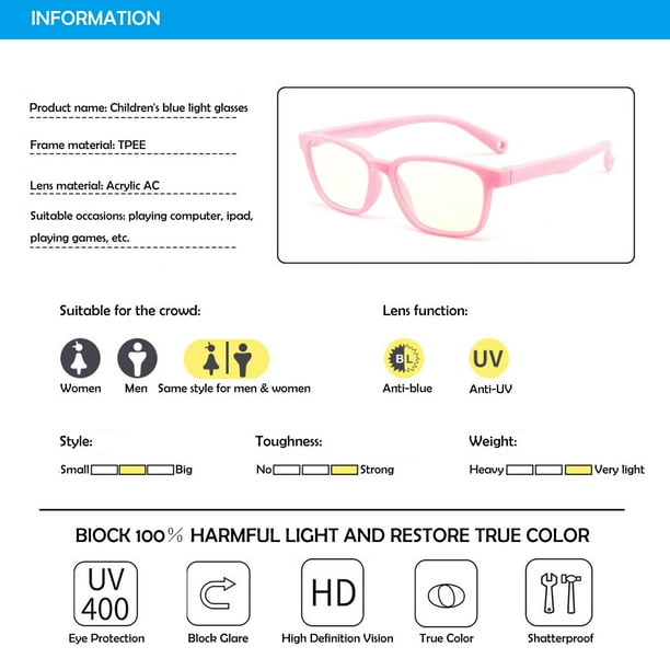 Gafas para ninos Anti Blue Light Ninos Light Cartoon Anteojos Proteccion UV Gafas Silicona Rojo Magideal Gafas para ninos Anti Blue Light Walmart en linea