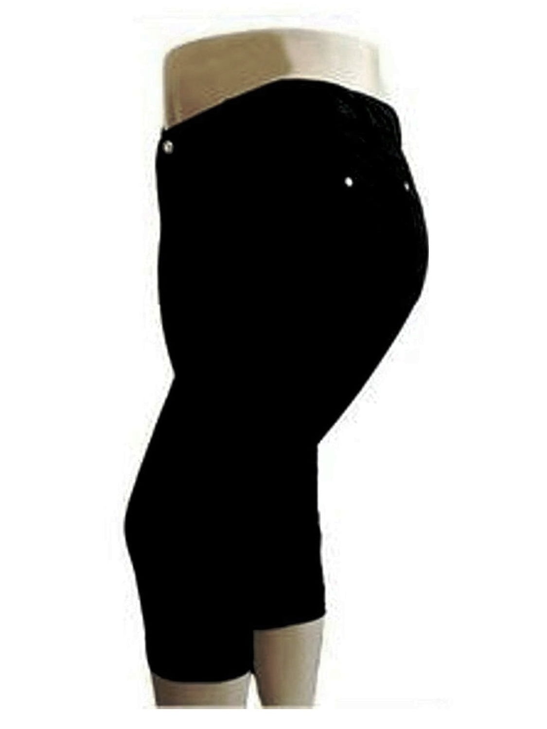 high waisted black capri pants