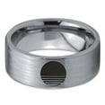 thumbnail image 2 of Tungsten Sunset Ocean Horizon View Band Ring 8mm Men Women Comfort Fit Gray Flat Cut Brushed Polished, 2 of 4