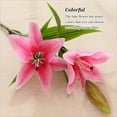 thumbnail image 1 of Baohd 6 Pieces Artificial Lilys Flower Simulation Reusable Washable Vivid Decorative Bedroom artificial Plant Flowers Decor Dark Pink, 1 of 9