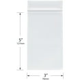 thumbnail image 2 of Plymor 3" x 5" (Pack of 500), 2 Mil Zipper Reclosable Plastic Bags, 2 of 5