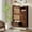 Brown, variant on Garvee Rattan Shoe Cabinet, 3-Tier Shoe Cabinet with Flip Drawers, Freestanding Narrow Shoe Storage Organizer with Adjustable Shelves, Shoe Rack for Entryway, Fence on Top (Dark Cherry)