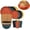 Orange, variant on 16PCS Wheat Straw Large Size Dinnerware Set, Service for 4, Lightweight Kitchen Accessories, Unbreakable Modern Dish Set-Plate/Dessert Plate/Bowl/Cup, Dishwasher Safe, Best Gifts (Beige)
