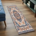thumbnail image 3 of 2'x6' Rug Runners for Hallways Kitchen, Blue Burnt Orange Boho Non Slip Entryway Beside Floor Carpet Runner, Antique Southwestern Ethnic Washable Laundry Room Bedroom Throw Rugs Mat for Family Pet, 3 of 8