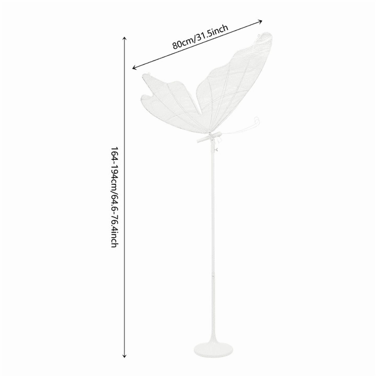 Butterfly Floor Lamps 2-Pack, 80cm/31.5in Height, Paint-Sprayed Iron with White Gauze, Warm LED & Anti-Slip Base, Ideal for Weddings/Stages/Hotels