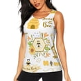 thumbnail image 2 of Uemuo Farm Bee Cute Honey Pattern Workout Tank Tops for Women Breathable Moisture-wicking tank top Sleeveless Running Loose Fit Yoga Tops Active Shirts Sports Gym Exercise, 2 of 9