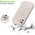 thumbnail image 4 of for iPhone 11 Case, Wave Frame Love Heart Soft Cute iPhone 11 Phone Case, White, 4 of 12