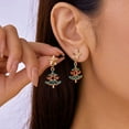 thumbnail image 4 of Vuygyu New Christmas Earrings All Five Pointed Star Colored Christmas Tree Earrings Earrings A Pair Of Beautiful Christmas Earrings Jewelry Earrings for Woman 6 Pairs Hoop Earrings Set for Women Rose, 4 of 4