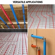 PEX Pipe 1/2 Inch 100ft 2 Rolls PEX Tubing EVOH Pex-B Pipe Non Oxygen Barrier Durable Leakage-Proof Flexible for Residential Water Lines in Homes pex Radiant Heat Tubing(Red+Blue)